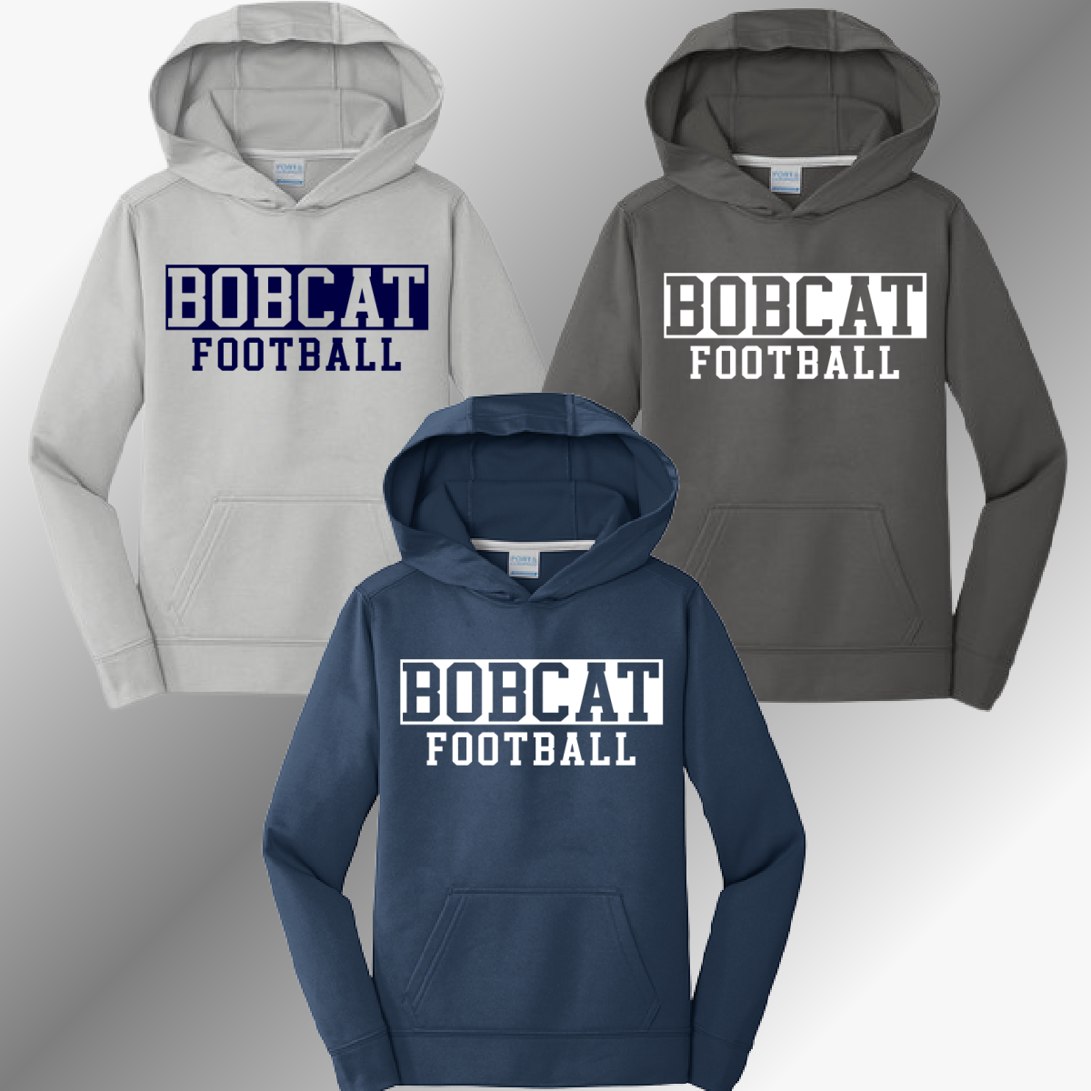 Bobcat Football - Performance Hoodie (Youth & Adult)