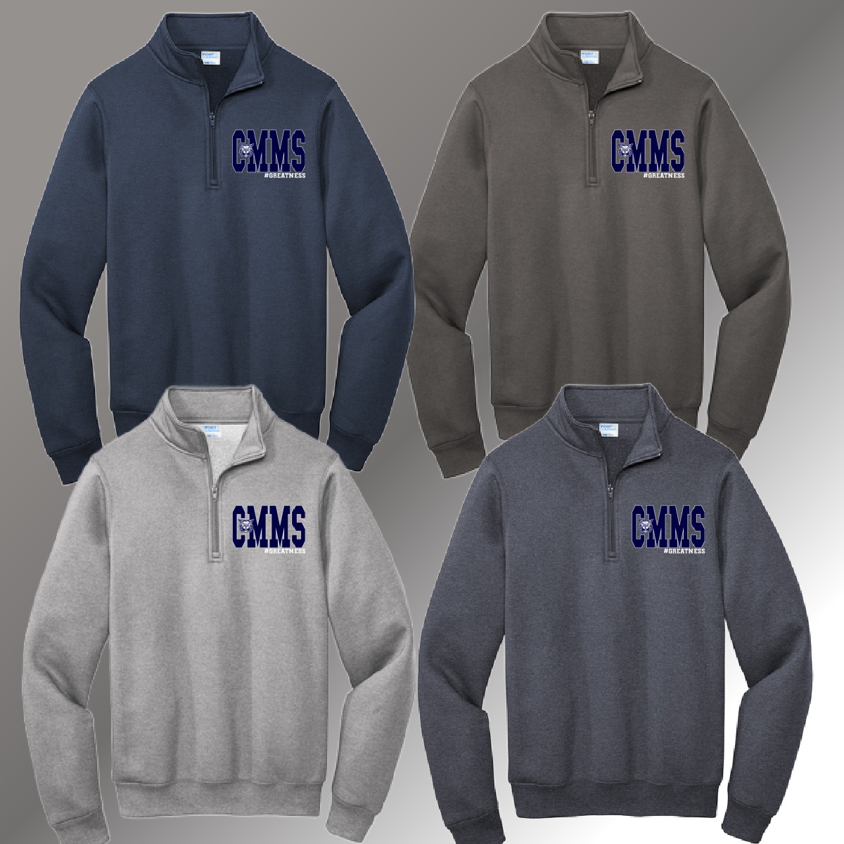 CMMS Bangor Bobcats Fundraiser - Basic Quarter Zip Sweatshirt (Youth & Adult)