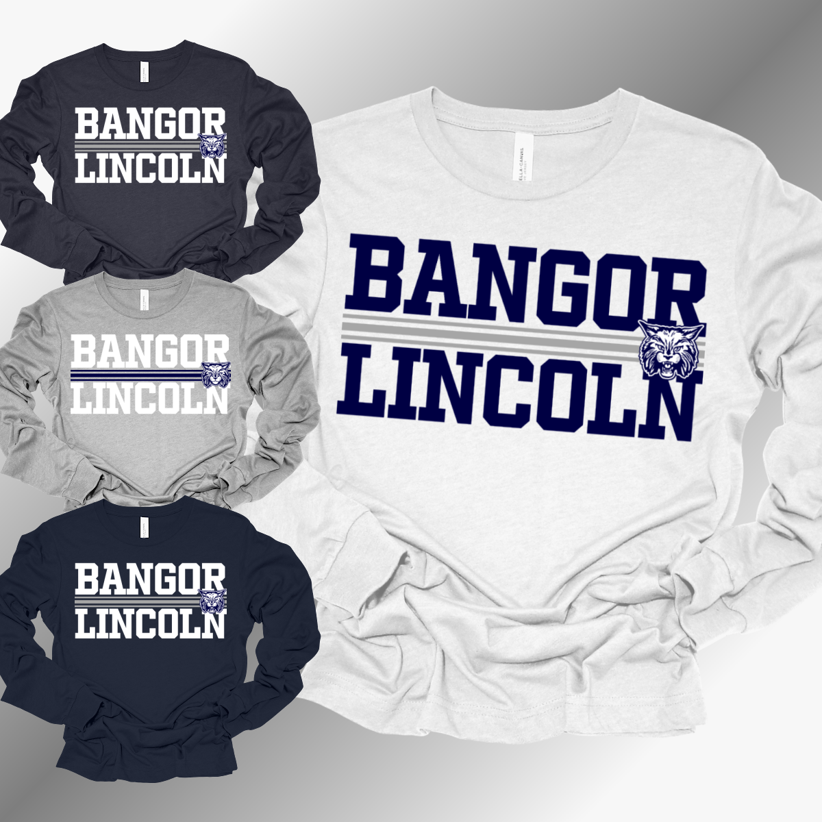 Bangor Bobcats - Bella Canvas LONG SLEEVE Tee (Adult)
