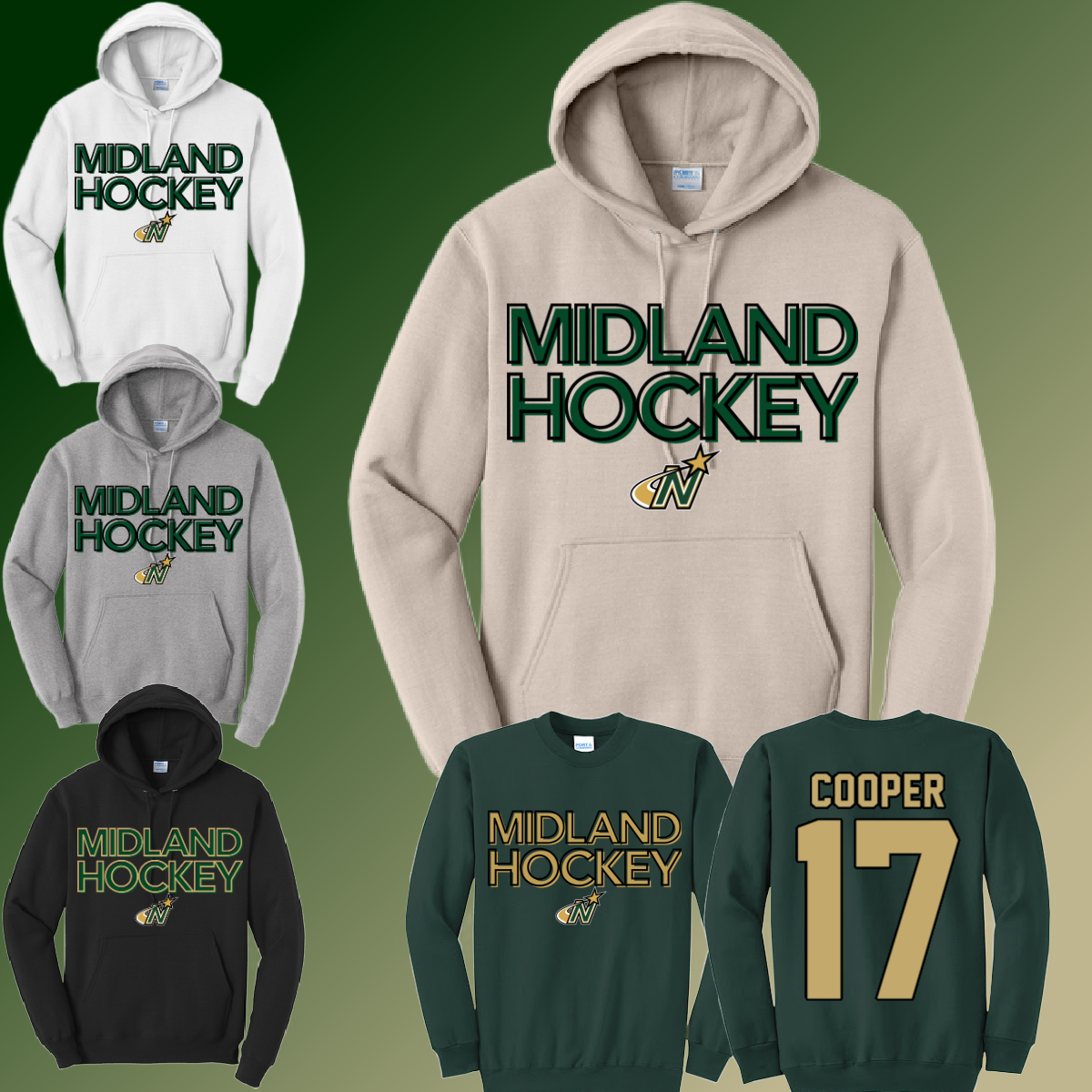 Midland Northstars Hockey - Basic Sweatshirt (Youth & Adult)