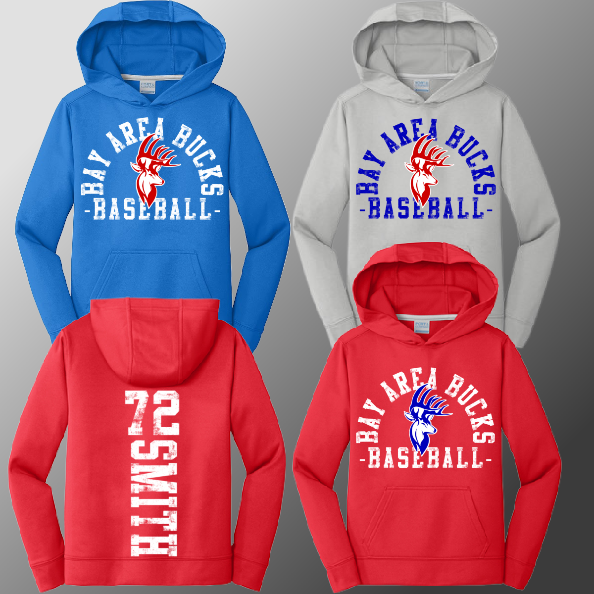 Bay Area Bucks Baseball - Performance Hoodie (Youth & Adult)