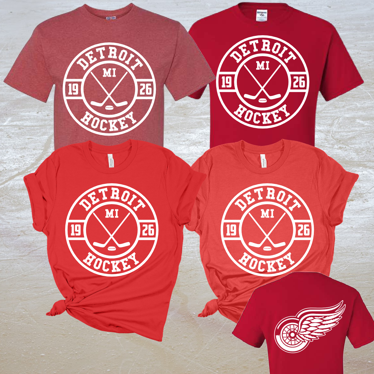 Round Detroit Hockey Tee (Youth & Adult)