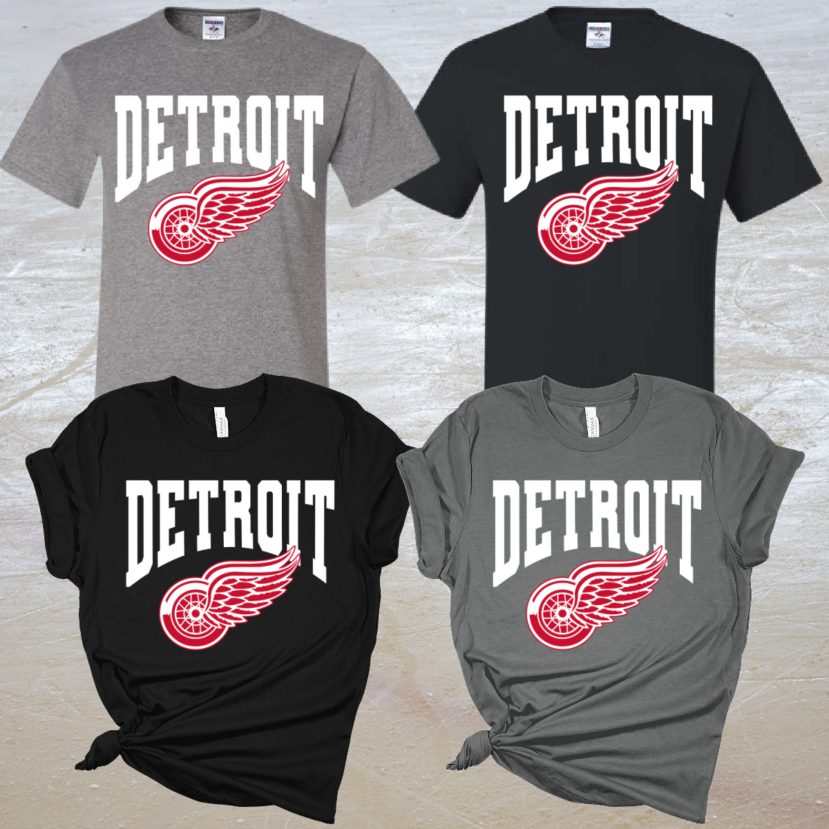 Warped Detroit Hockey Tee (Youth & Adult)