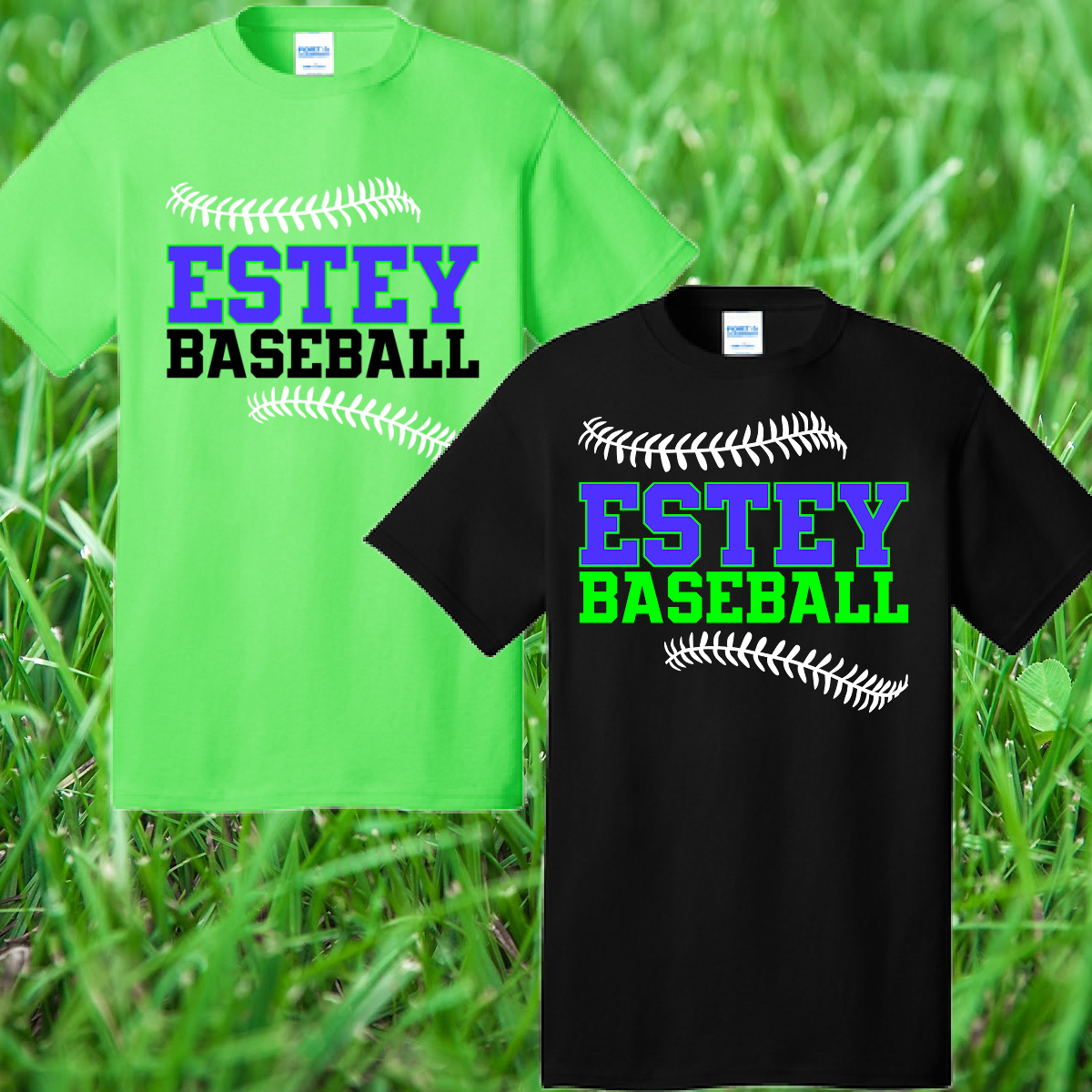 Estey Baseball - Stitches Logo Cotton Tee (Youth & Adult)