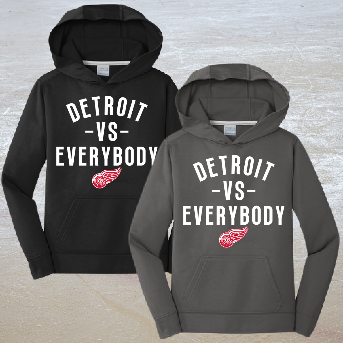 Detroit Vs Everybody Hockey Dri Fit Hoodie (Youth & Adult)