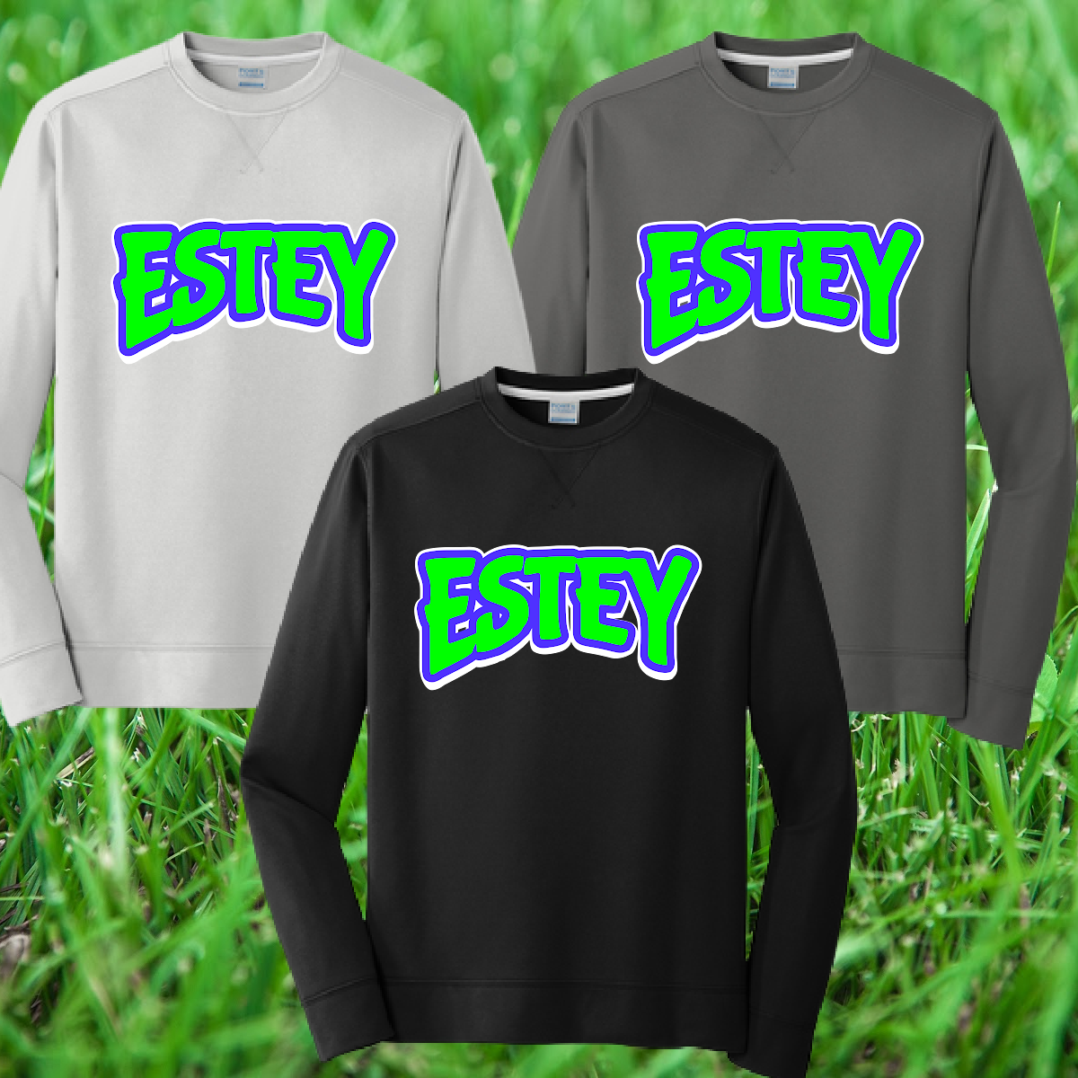 Estey Baseball - Performance Crewneck Sweatshirt (Adult)