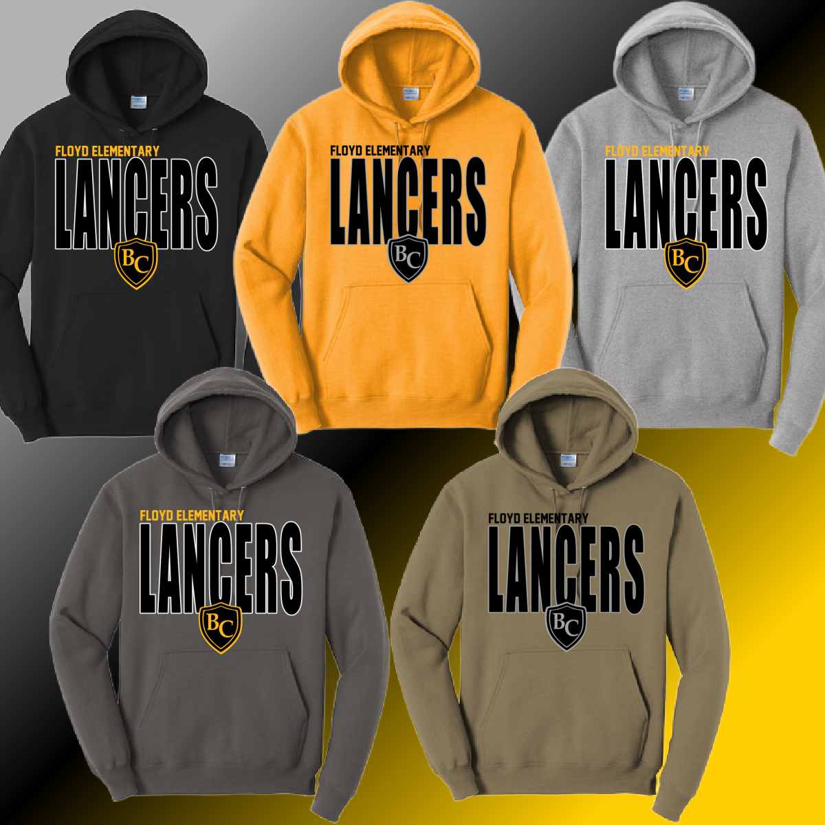 Floyd Lancers - Tall Logo Basic Hoodie (Youth & Adult) - MADE TO ORDER/TWO WEEKS