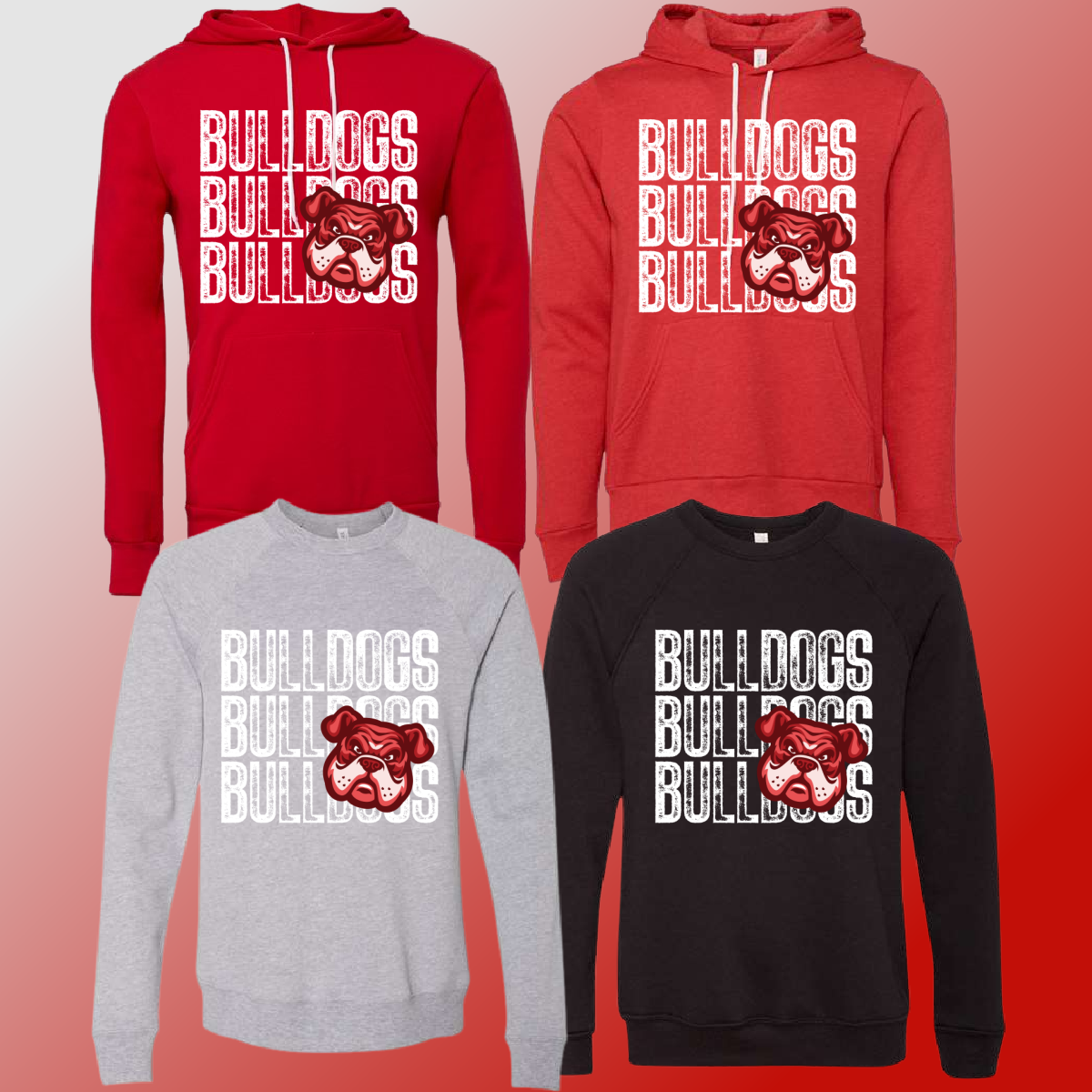 Mackensen Bulldogs - Repeating NEW LOGO Premium Sweatshirt - MADE TO ORDER/TWO WEEKS