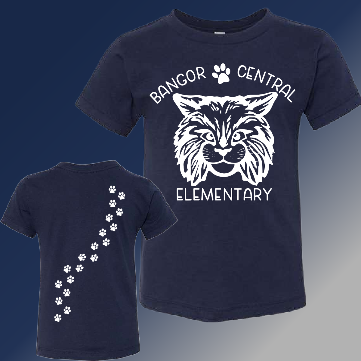 Bangor Central - Navy Big Logo Tee (Youth & Adult)