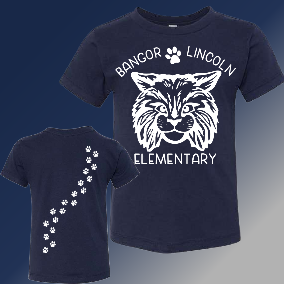 Bangor Lincoln - Navy Big Logo Tee (Youth & Adult)