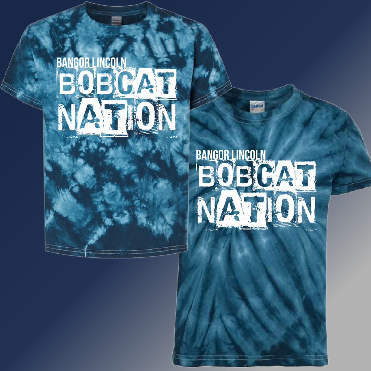 Bangor Lincoln - Distressed Block Tie Dye Tee