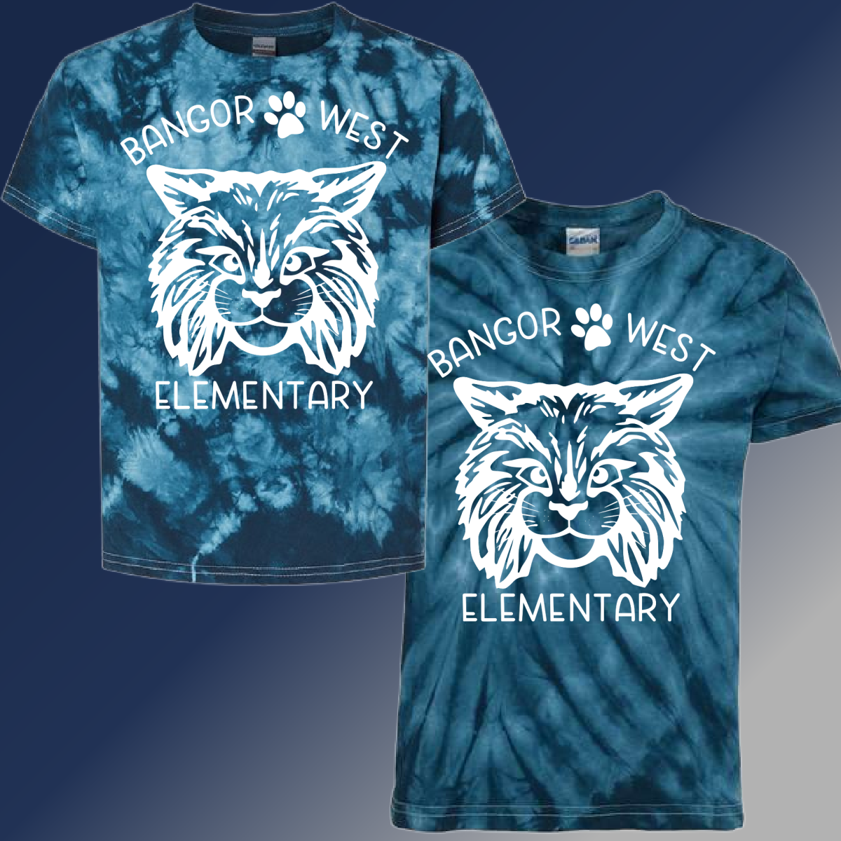 Bangor West - Big Logo Tie Dye Tee
