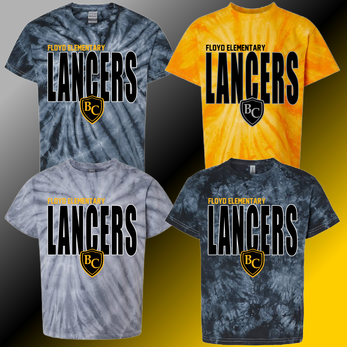 Floyd Lancers - Tall Logo Tie Dye Tee (Youth & Adult) - MADE TO ORDER/TWO WEEKS