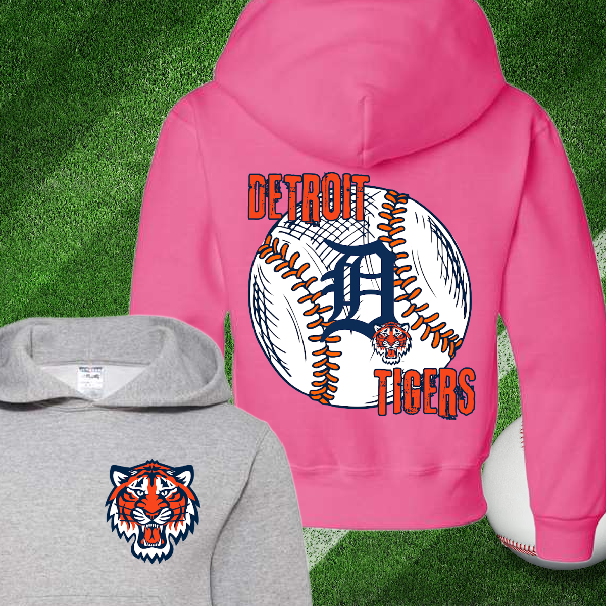 Detroit Baseball Back Design Sweatshirt (Youth)