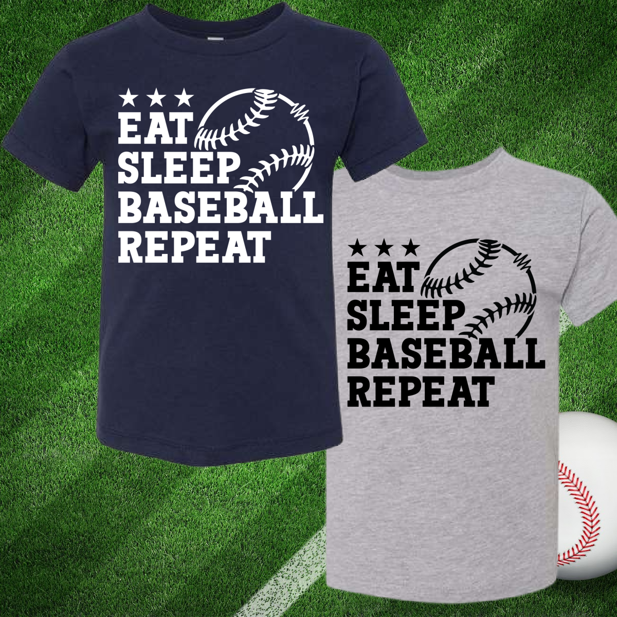 Eat Sleep Baseball Repeat Tee or Sweatshirt (Youth)