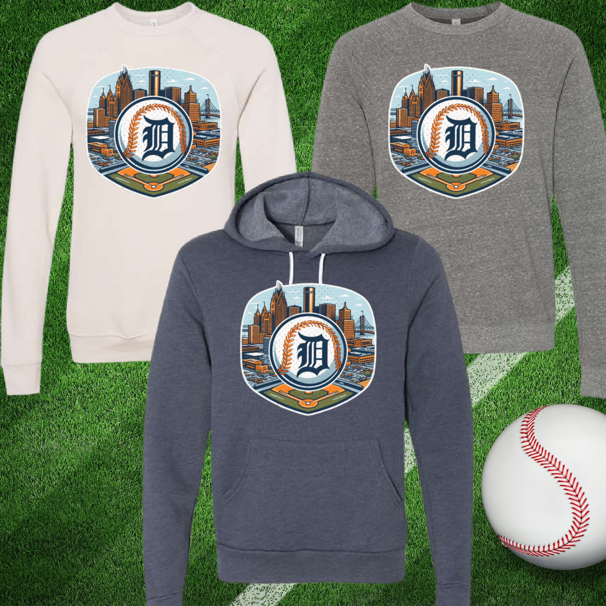 Detroit Baseball Stadium Premium Sweatshirts (Adult)