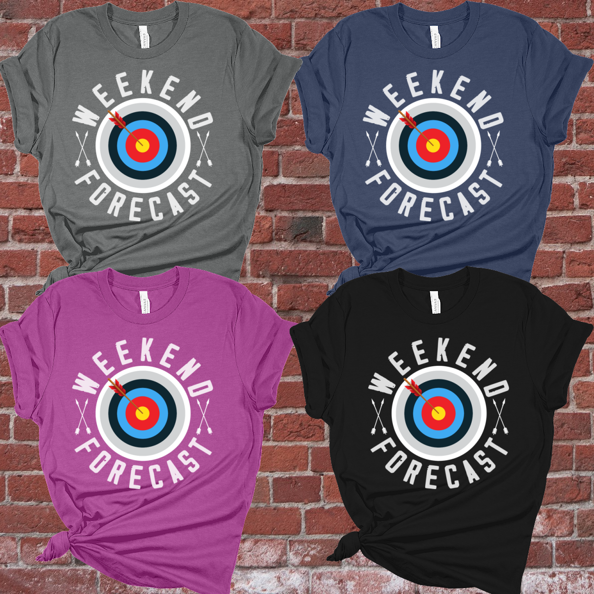 Archery Weekend Forecast Tee-White Ink (Adult) - PREORDER