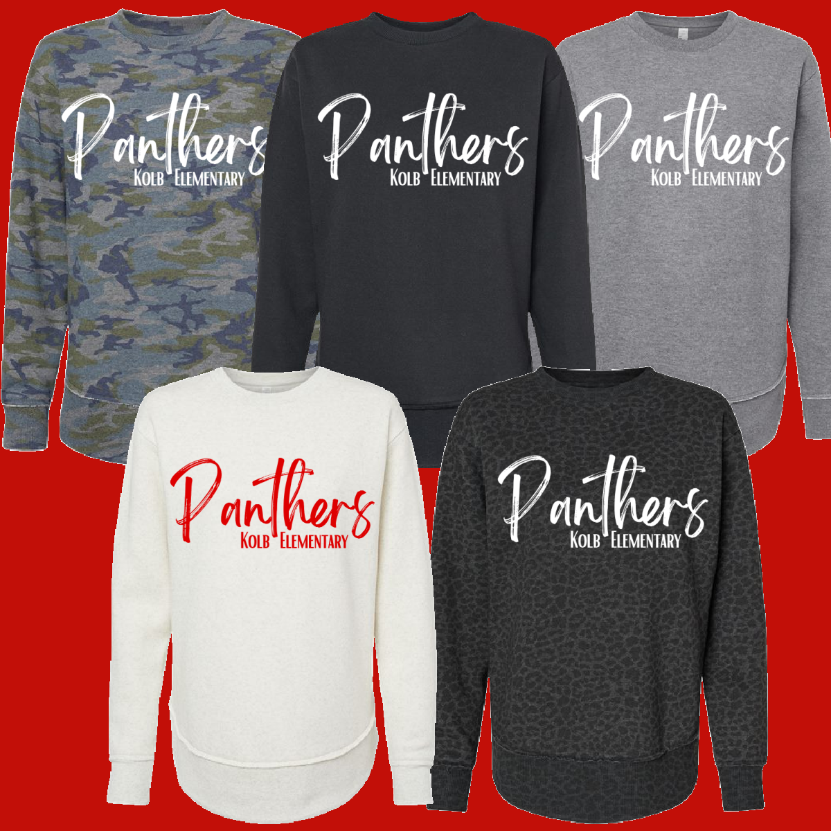 Kolb Elementary - Simple Script Weekend Crewneck (Adult) - MADE TO ORDER/TWO WEEKS