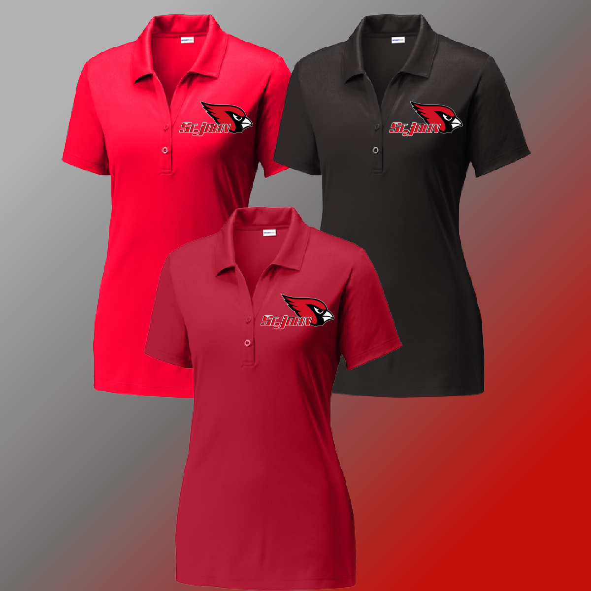 St. John Cardinals - Ladies Fit Performance Polo