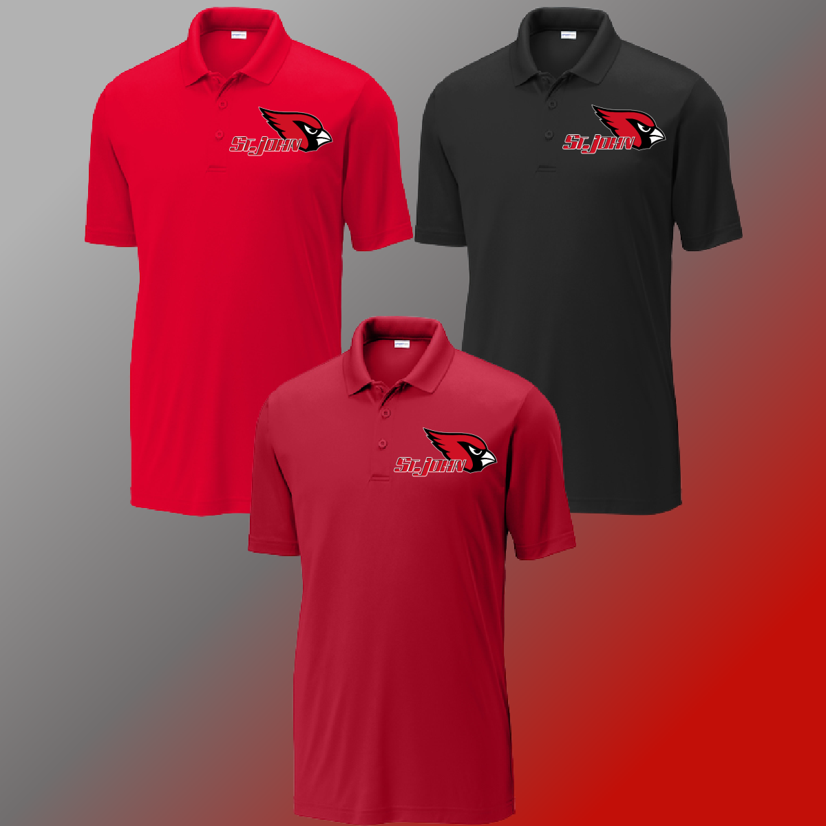 St. John Cardinals - Mens Fit Performance Polo