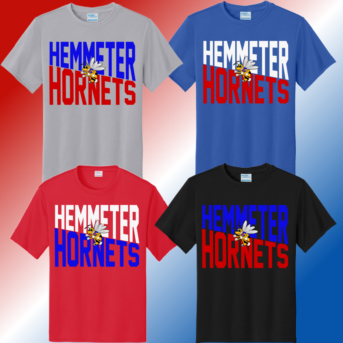 Hemmeter Elementary - Angled Logo Dri Fit Tee (Youth & Adult) - MADE TO ORDER/TWO WEEKS