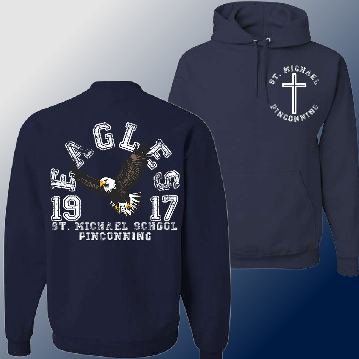 St. Michael Eagles - Back Design Basic Sweatshirt (Youth & Adult) - MADE TO ORDER/TWO WEEKS (Copy)