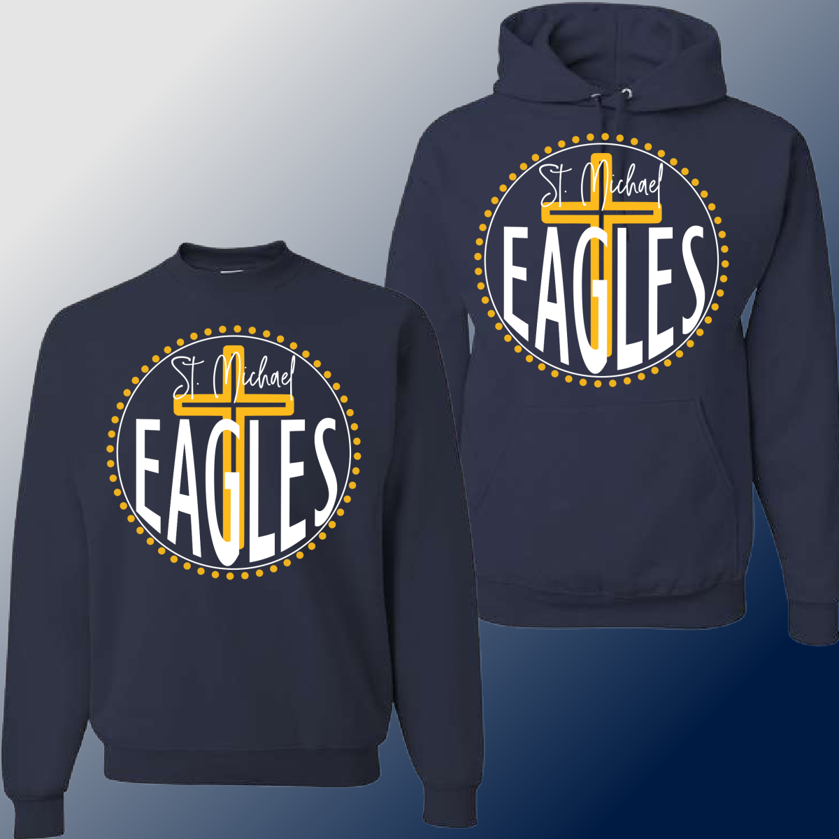 St. Michael Eagles - Round Logo Basic Sweatshirt (Youth & Adult) - MADE TO ORDER/TWO WEEKS