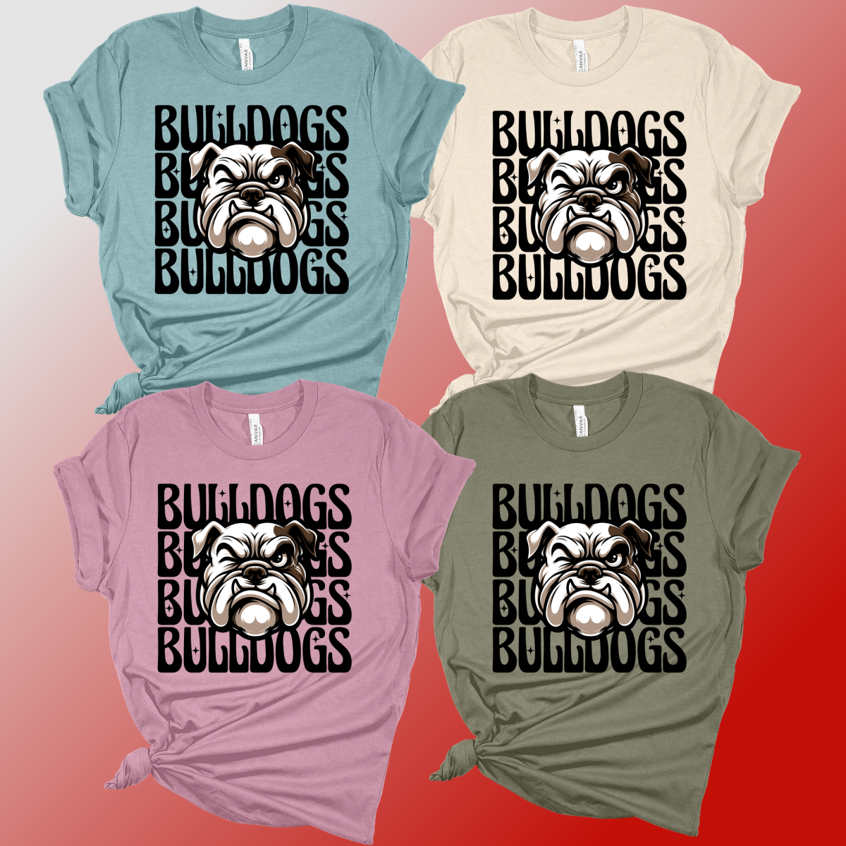 Mackensen Bulldogs - Winking Bulldog Premium Tee - MADE TO ORDER/TWO WEEKS