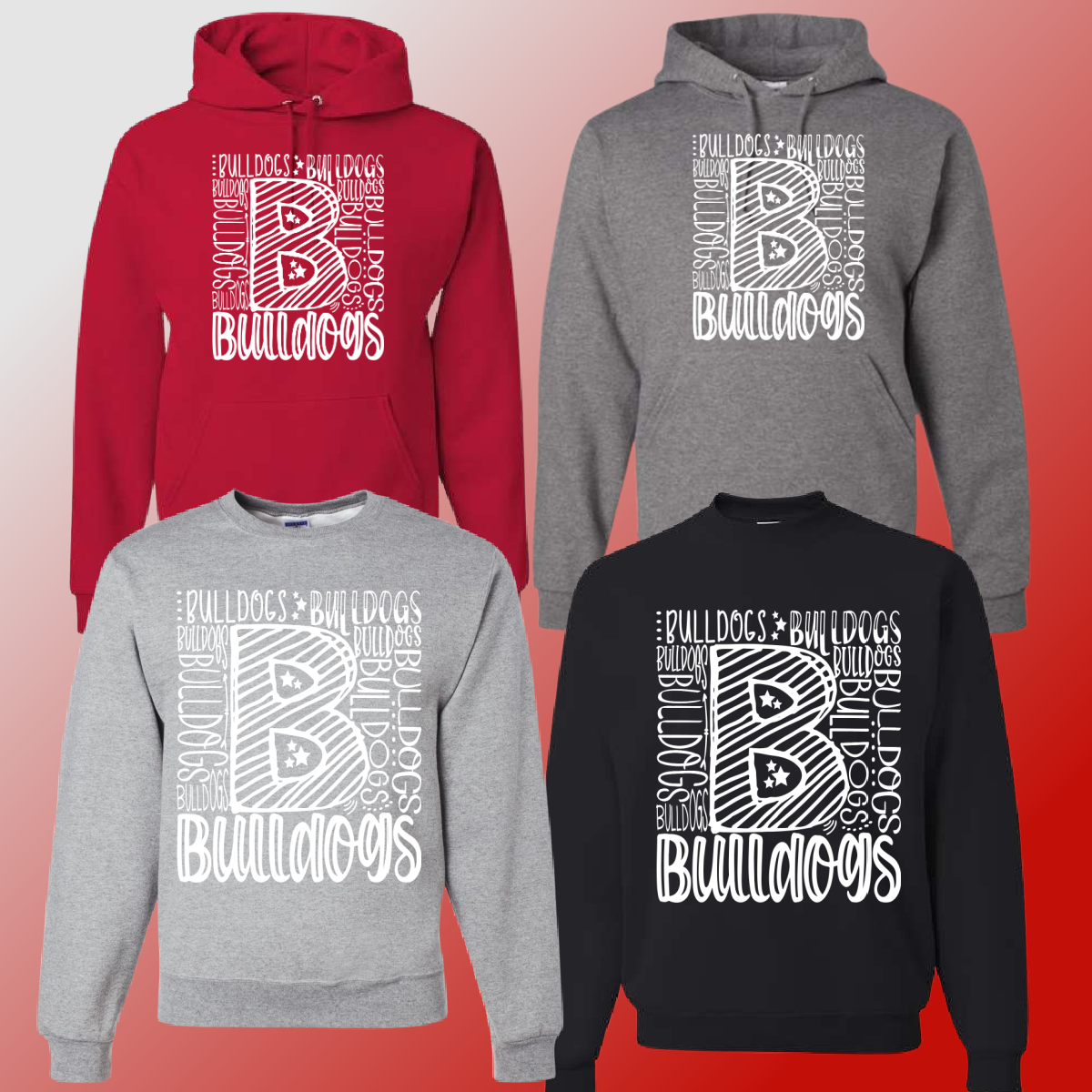 Mackensen Bulldogs - Collage Basic Sweatshirt - MADE TO ORDER/TWO WEEKS