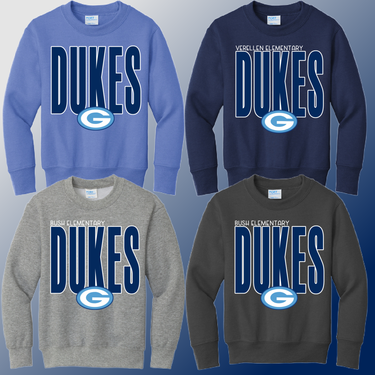 Dukes - Tall Logo Basic Crewneck (Youth & Adult)