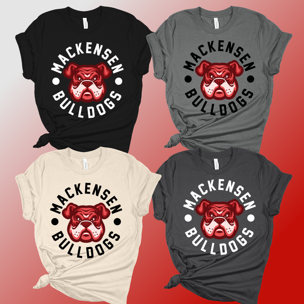 Mackensen Bulldogs - Round NEW Logo Premium Tee (Youth & Adult) - MADE TO ORDER/TWO WEEKS