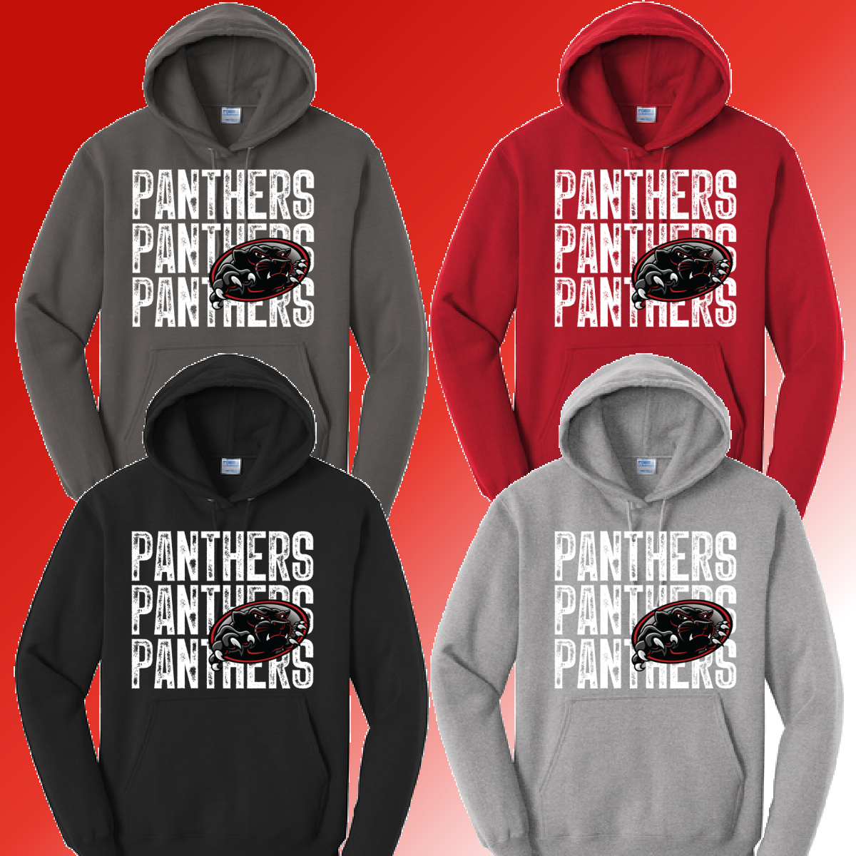 Kolb Elementary - Repeating Mascot Basic Hoodie (Youth & Adult) - MADE TO ORDER/TWO WEEKS