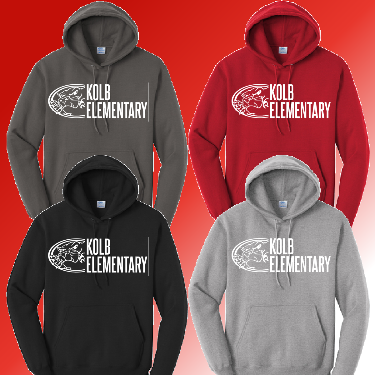 Kolb Elementary - School Logo Basic Hoodie (Youth & Adult) - MADE TO ORDER/TWO WEEKS