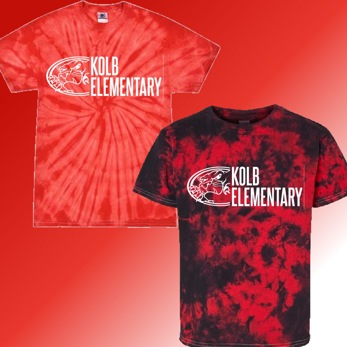 Kolb Elementary - School Logo Tie Dye Tee (Youth & Adult) - MADE TO ORDER/TWO WEEKS