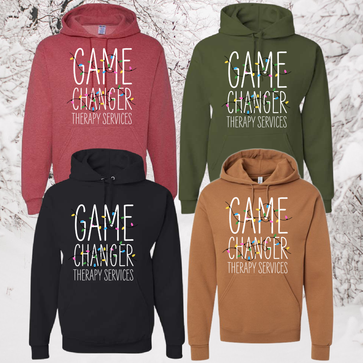 Game Changer Christmas Lights - Jerzees Hooded Sweatshirt