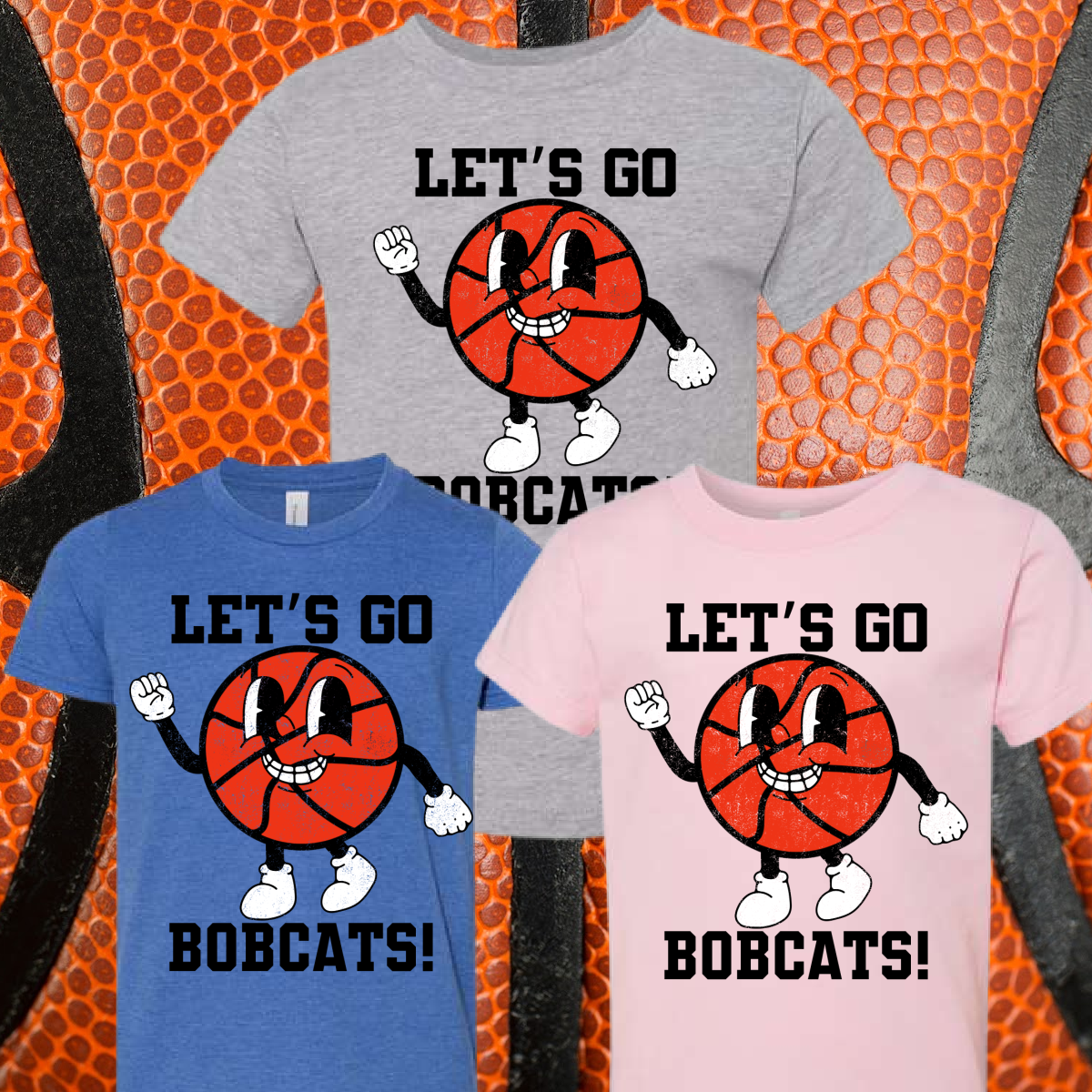 Basketball Smiley Mascot Tee (Youth)