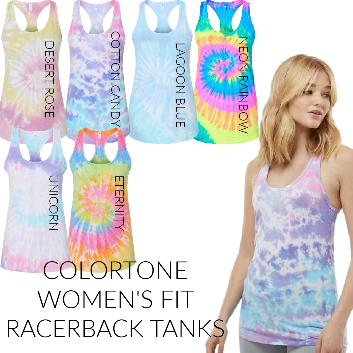 Tie Dye Racerback Tanks
