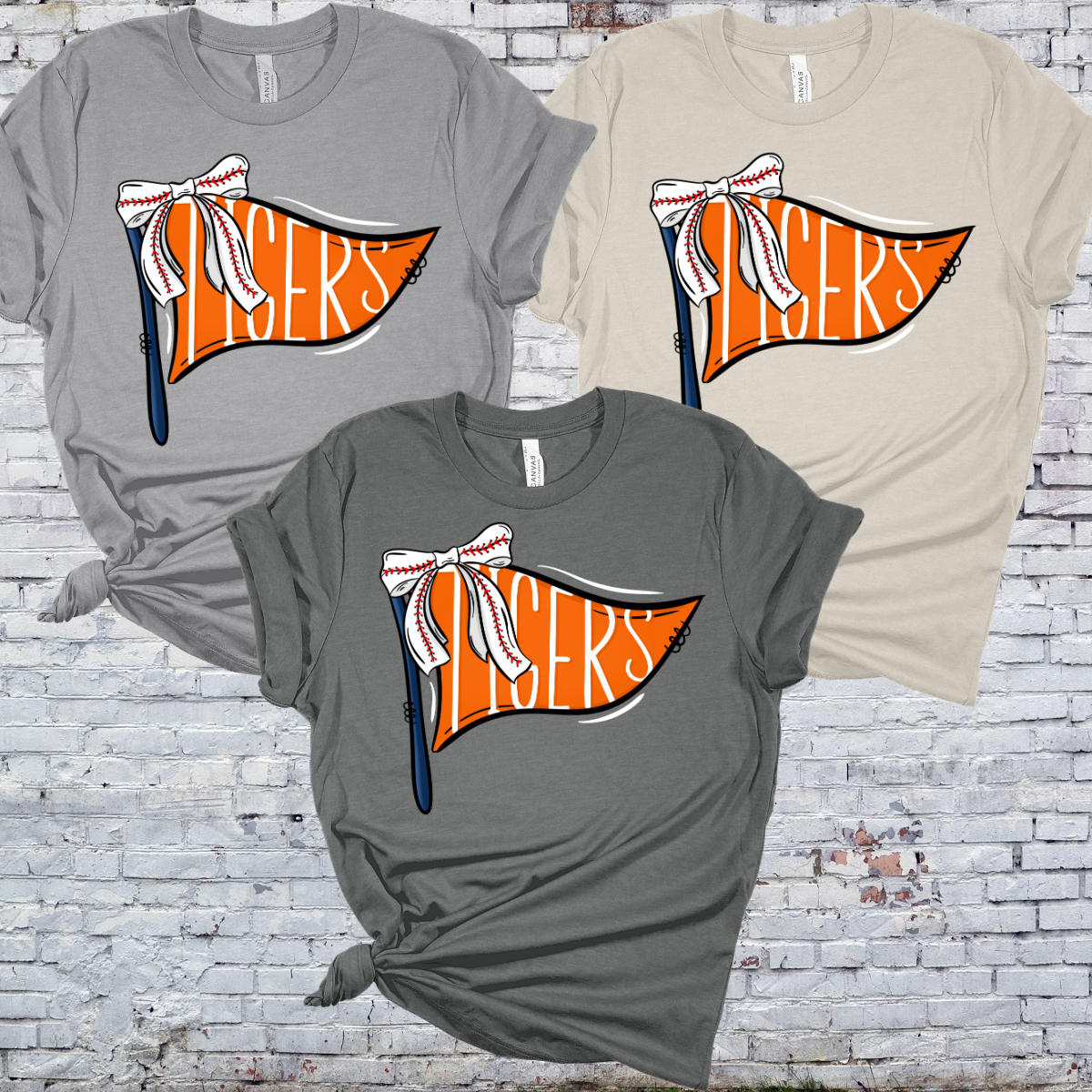 Detroit Baseball Pennant Flag Tee (Youth & Adult)