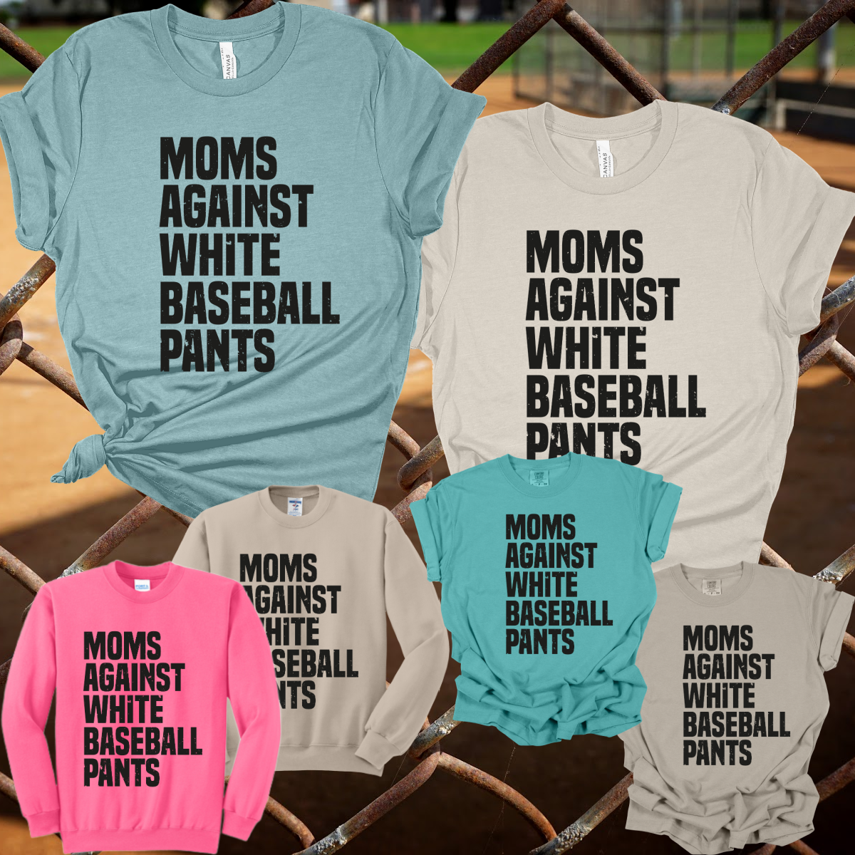 Moms Against White Baseball Pants