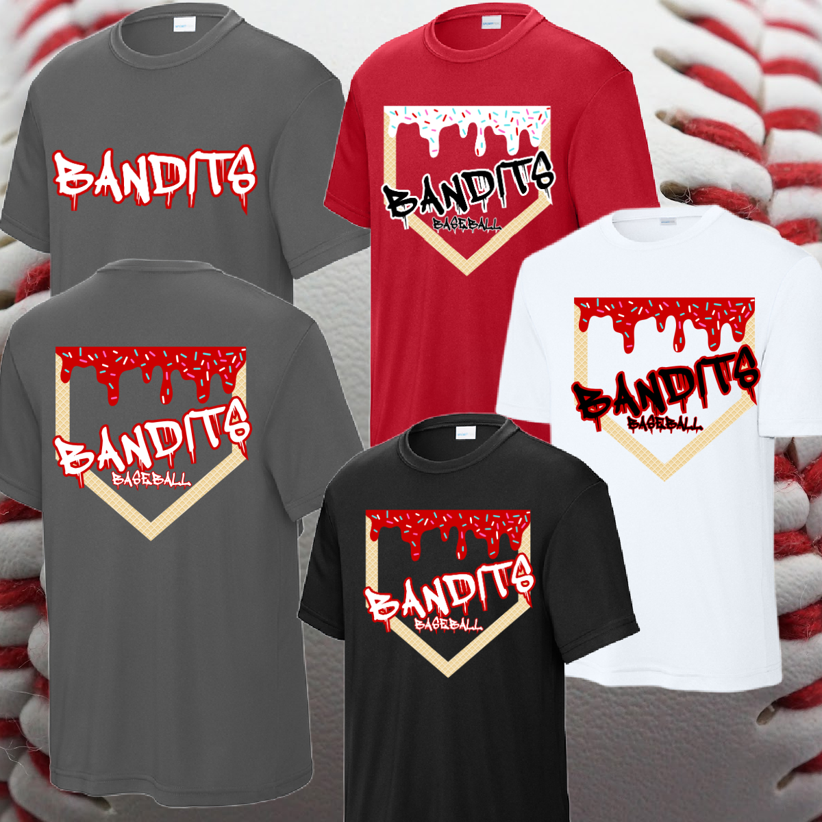 Bay City Bandits - Homeplate Ice Cream Drip Performance Tee