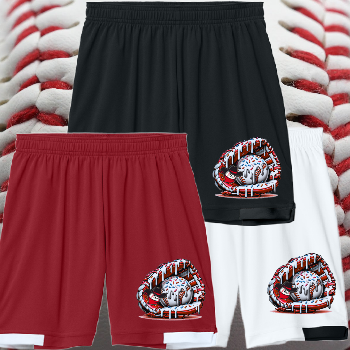 Bay City Bandits - Ice Cream Drip Glove Performance Shorts