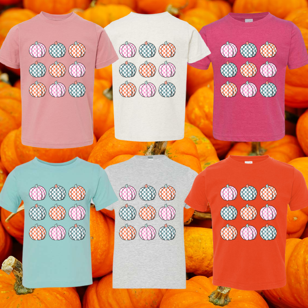 Checkered Pumpkins - Youth Tee