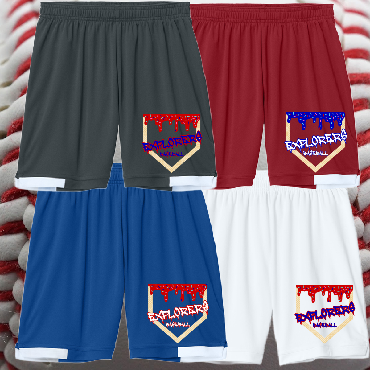 Midland Explorers - Homeplate Ice Cream Drip Performance Shorts