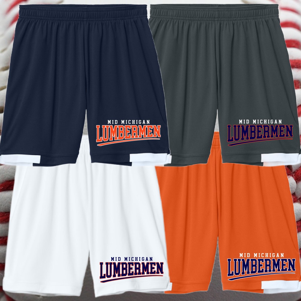 Mid Michigan Lumbermen - Swoosh Logo Performance Shorts (Youth & Adult)