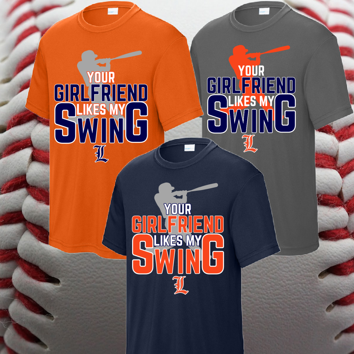 Mid Michigan Lumbermen - Your Girlfriend Likes My Swing Performance Tee (Youth & Adult)