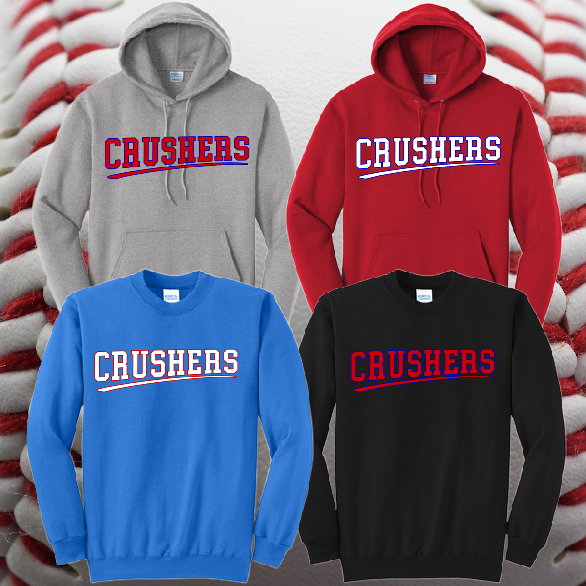 Crushers Baseball - Logo Basic Sweatshirt (Youth & Adult)