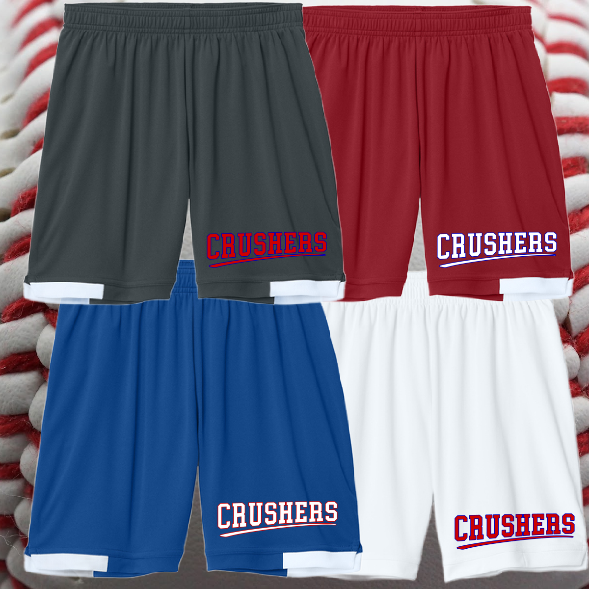 Crushers Baseball - Logo Performance Shorts