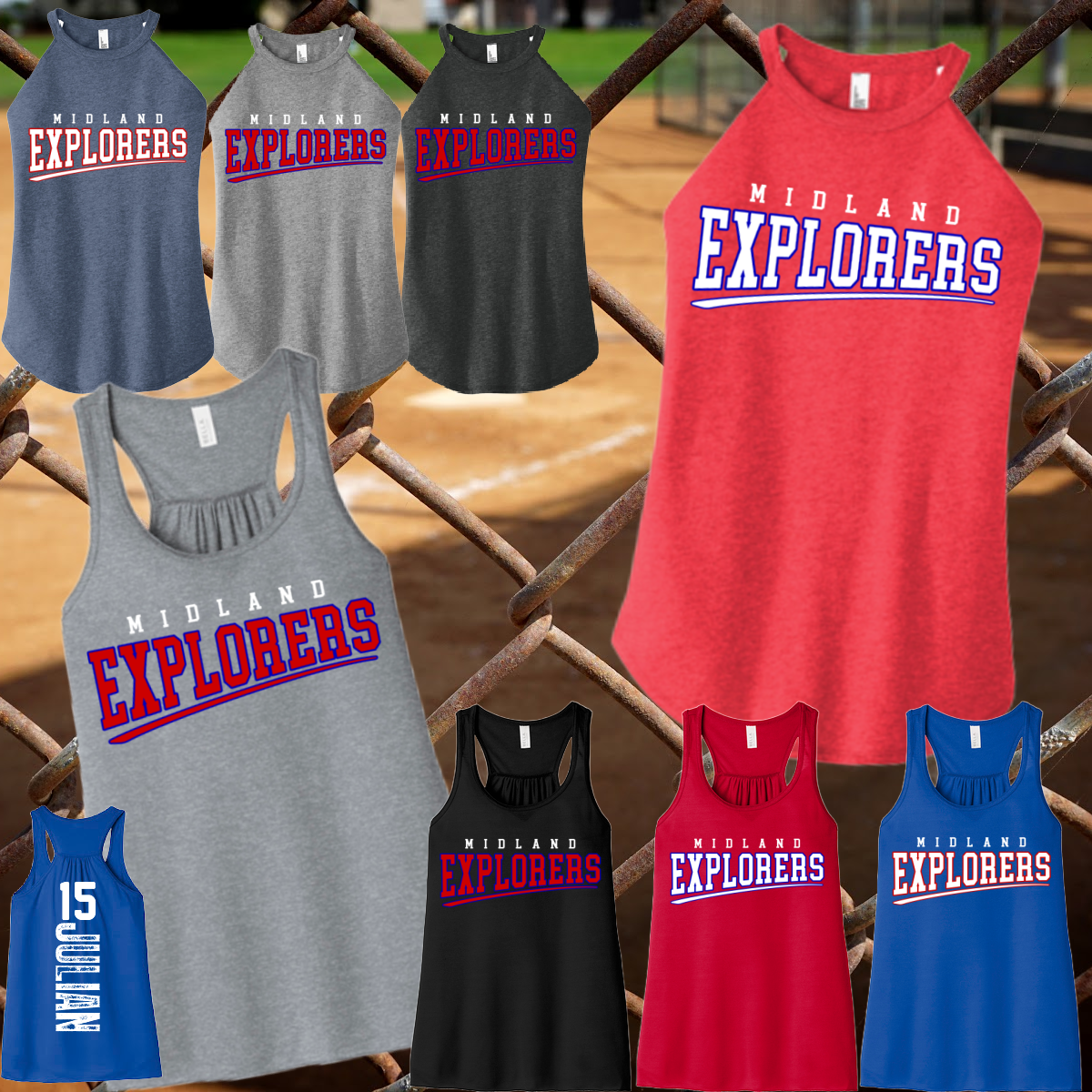 Midland Explorers - Logo Tank