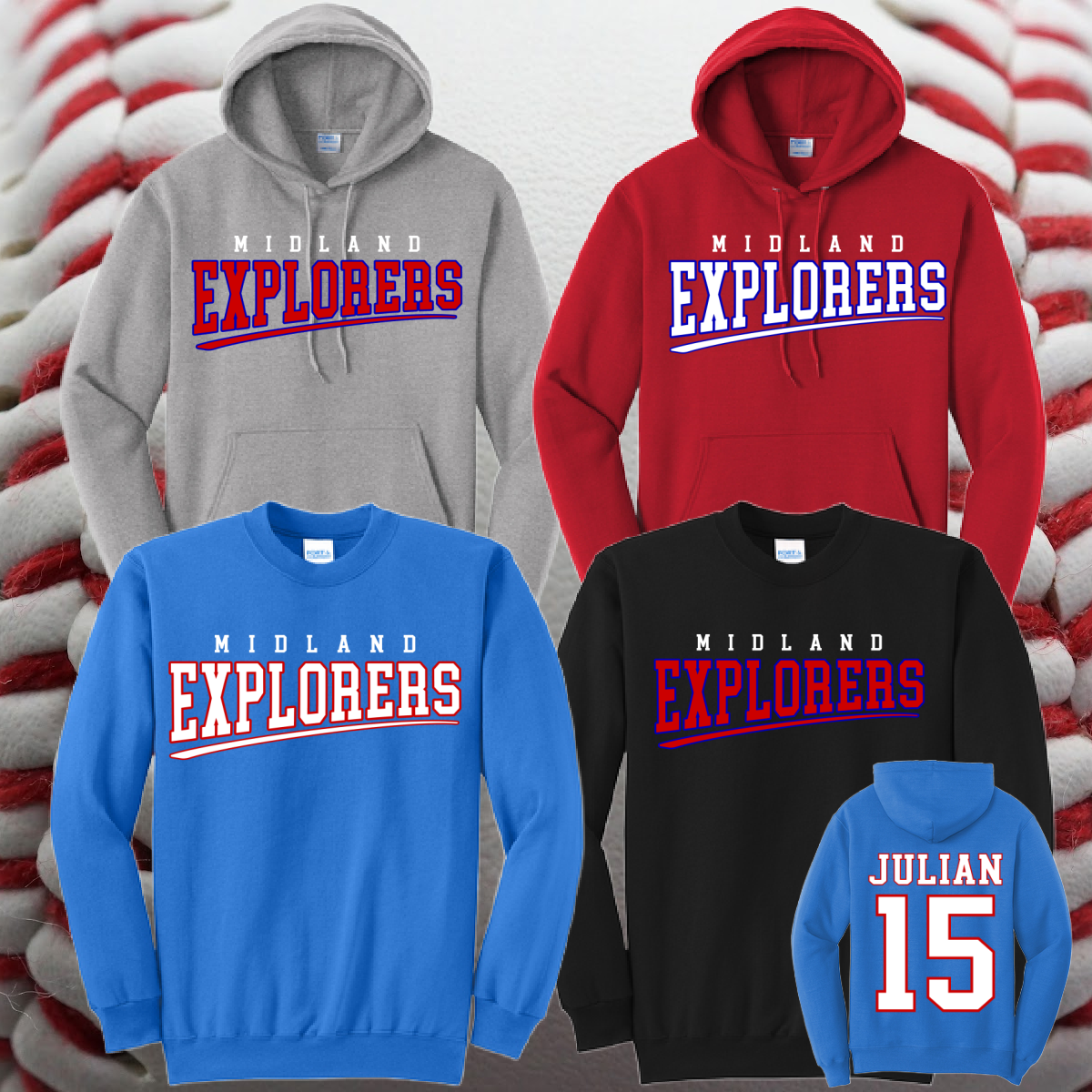 Midland Explorers - Logo Basic Sweatshirt (Youth & Adult)