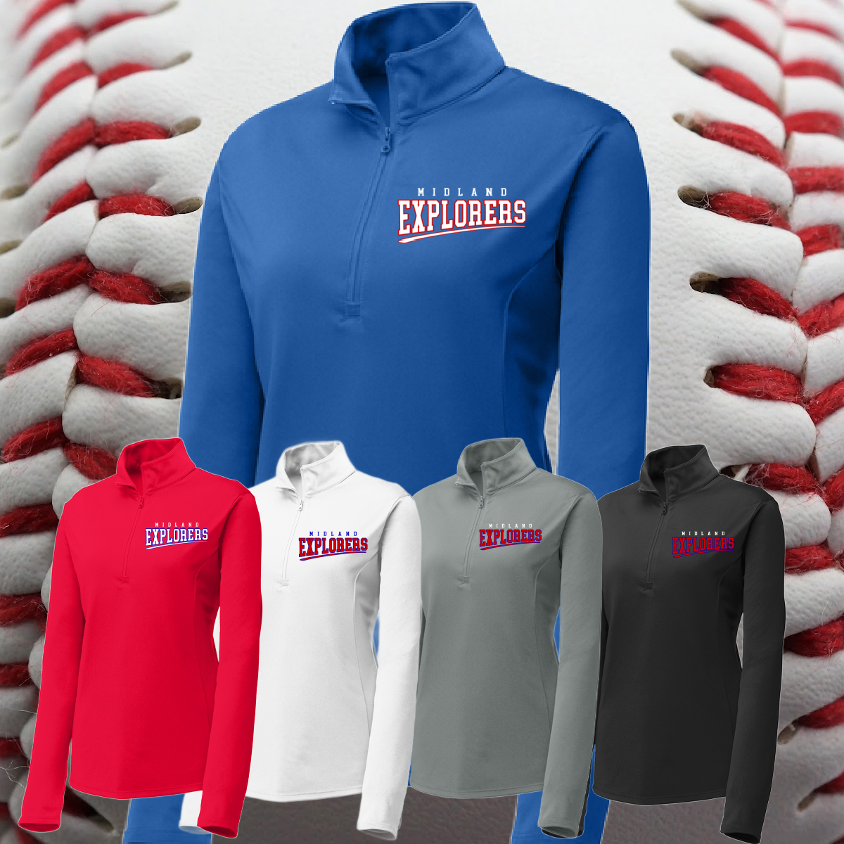 Midland Explorers - Swoosh Logo Performance Quarter Zip (Women's)